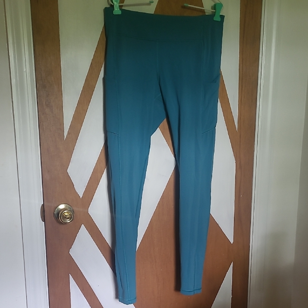 Lululemon Athletica Blue Leggings Vibrant Stretchy Fit